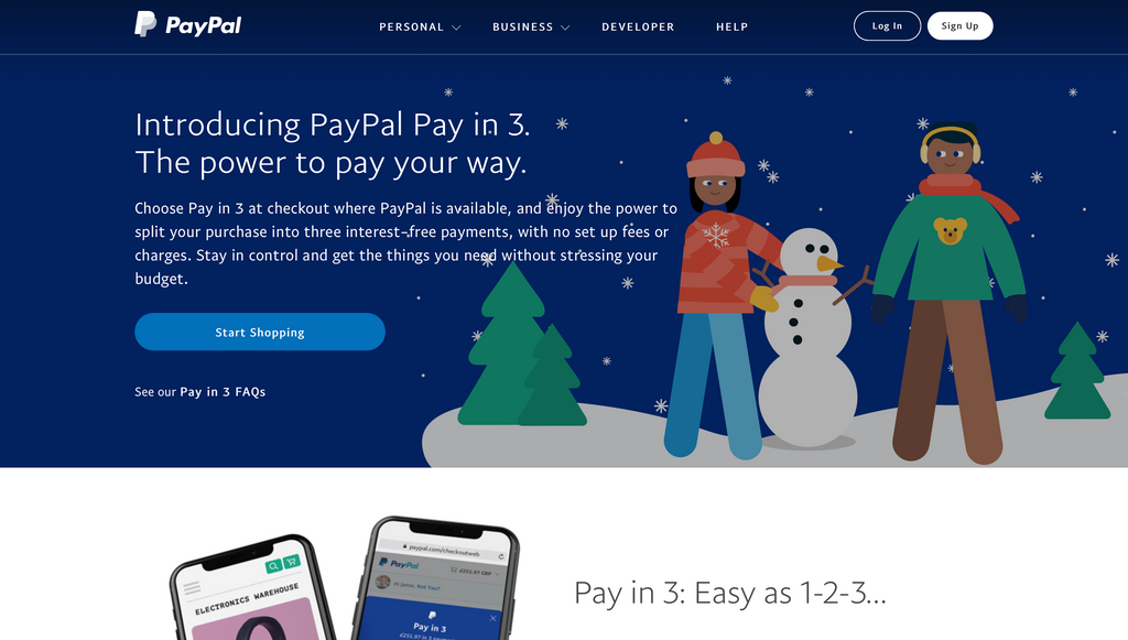Pay in 3 | Buy Now, Pay Later with PayPal UK