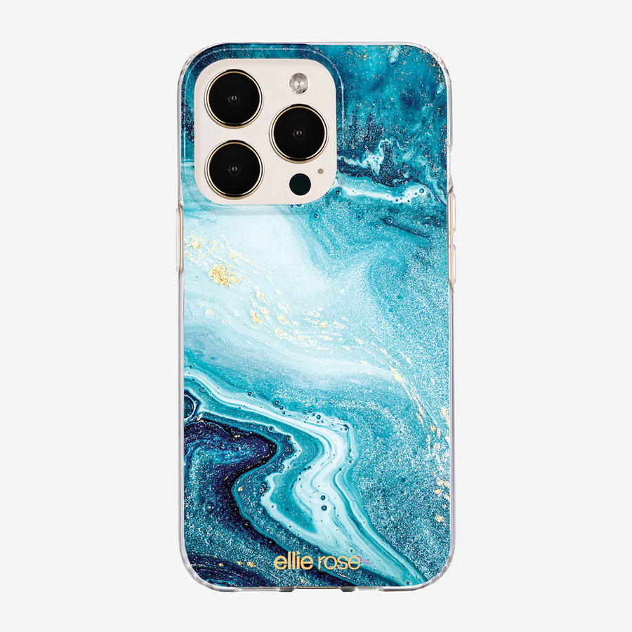 Ellie Rose Blue Wave iPhone 14 Pro Case