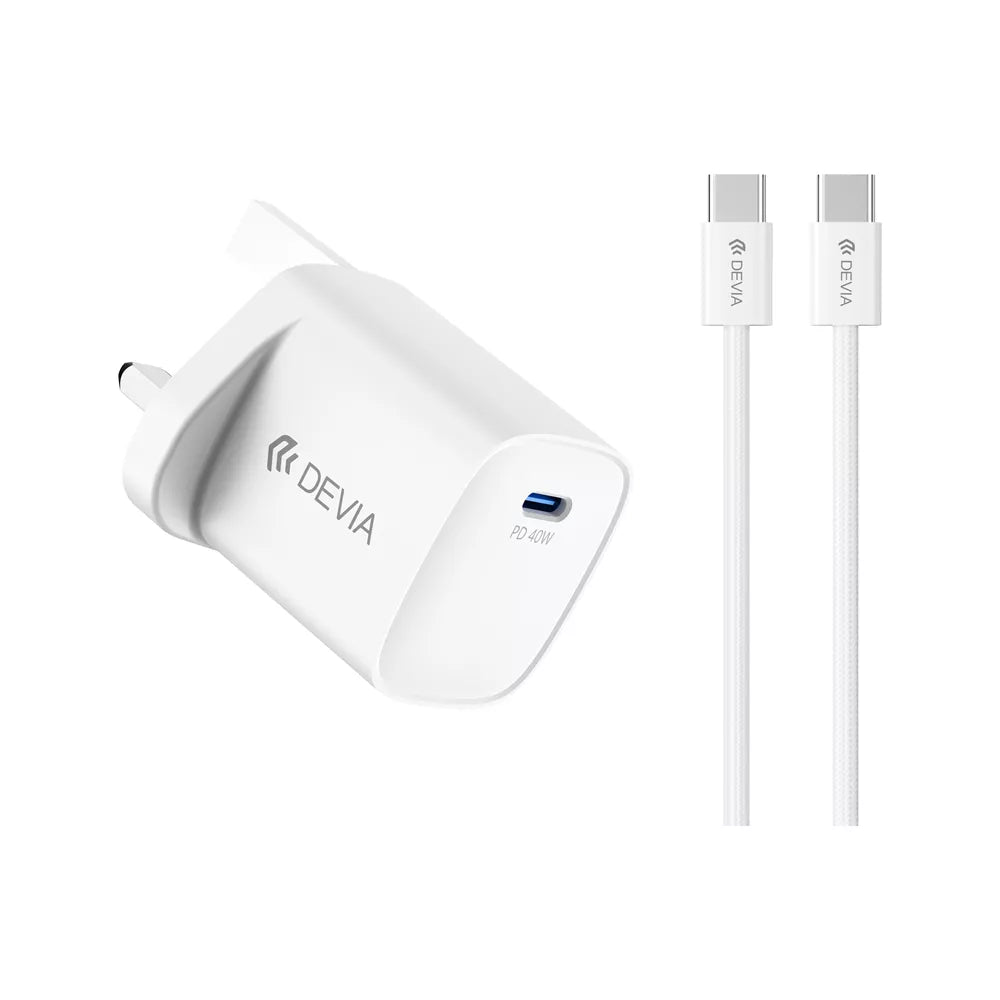 Devia 40W GaN Charging Plug with Type-C Cable 1m
